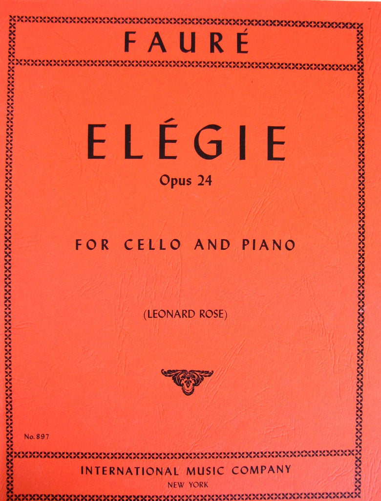 IMC Faure Elegie Opus 24 For Cello and Piano No. 897