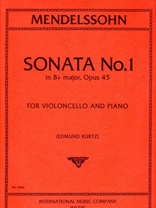 IMC Mendelssohn Sonata No. 1 in B flat major Opus 45 for Violoncello and Piano No. 3466