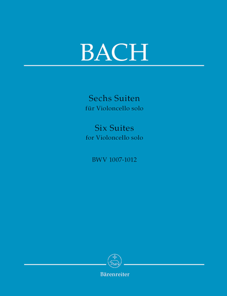 Baerenreiter Bach Six Suites for Solo Violoncello BWV 1007-1012
