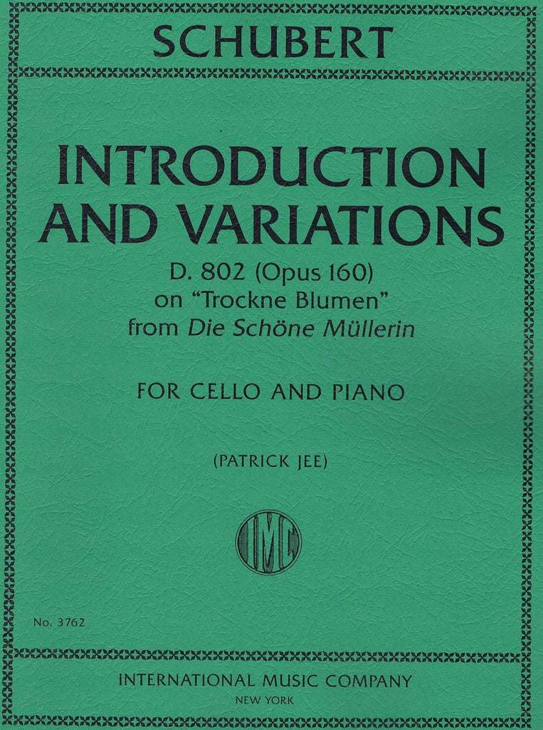 IMC Schubert Introduction and Variations For Cello and Piano No. 3762