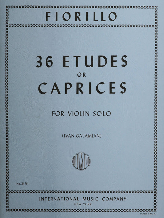 IMC Fiorillo 36 Etudes or Caprices 2178