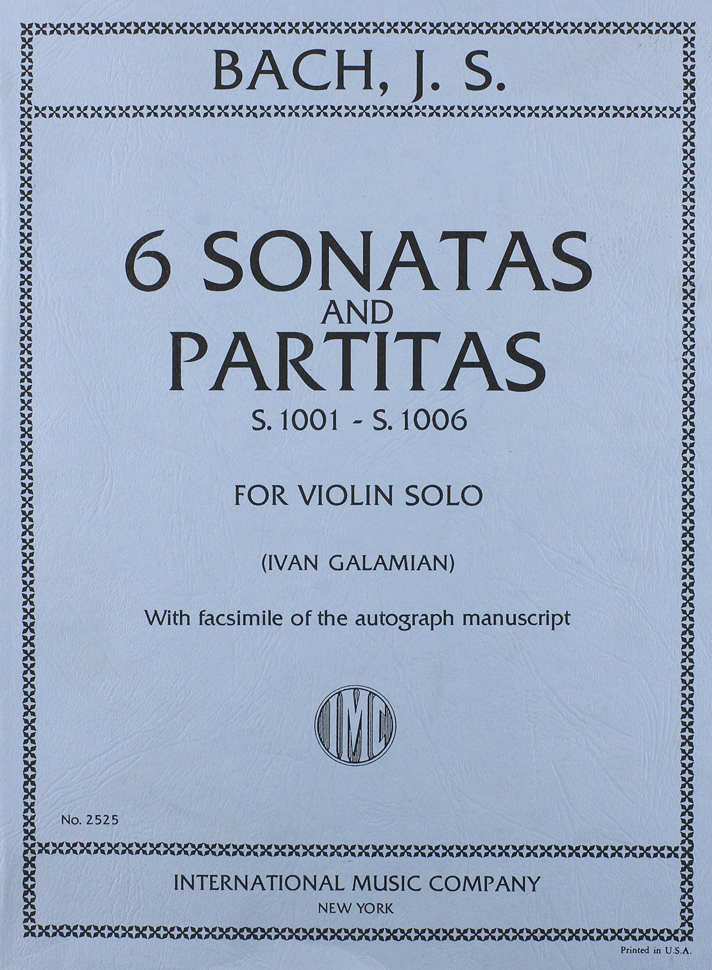 IMC Bach 6 Sonatas and Partitas #2525