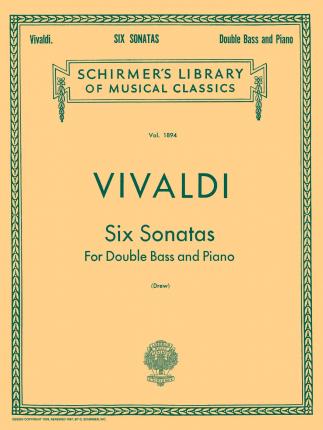 Hal Leonard Marcello Six Sonatas For Cello or Double Bass and Piano