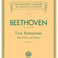 Hal Leonard Beethoven Op. 40 50 Two Romances for Violin and Piano