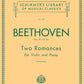 Hal Leonard Beethoven Romanzen Opus 4050