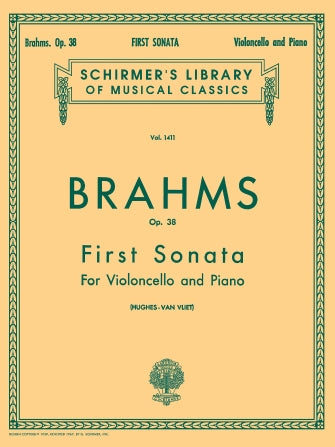 Hal Leonard Brahms First Sonata Op 38 for Cello and Piano
