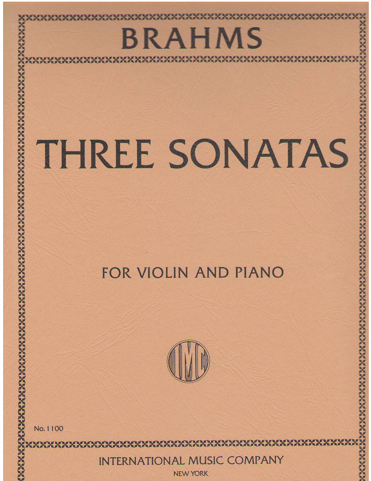 IMC Brahms Three Sonatas for Violin and Piano No. 1100