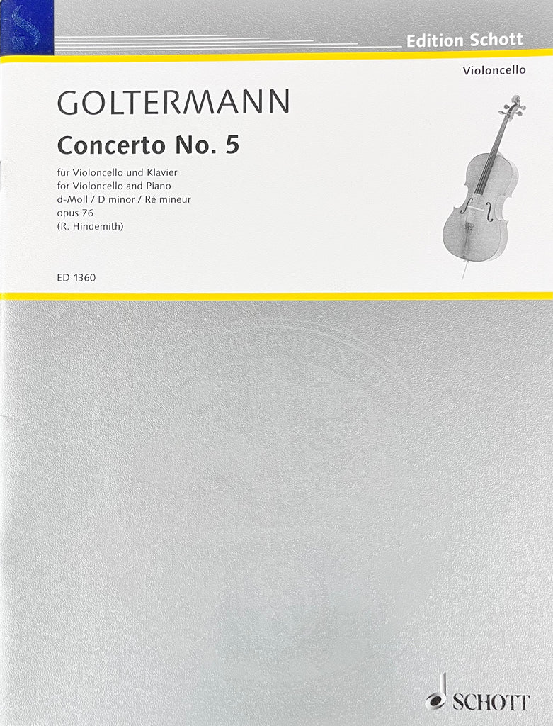 Hal Leonard Goltermann Concerto No. 5 in D minor Opus 67 For Violoncello and Piano