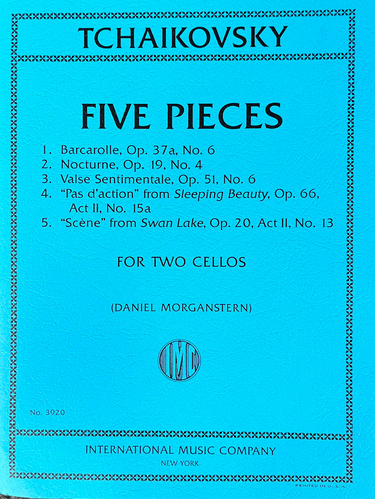 Tchaikovsky Five Pieces for Two Cellos No.3920