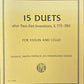 IMC Bach J. S 15 Duets after Two-Part Inventions S. 772-786 for Violin and Cello No. 3768