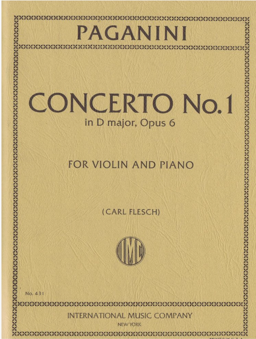 IMC Paganini Concerto No.1 in D major, op6 for violin and piano No.431