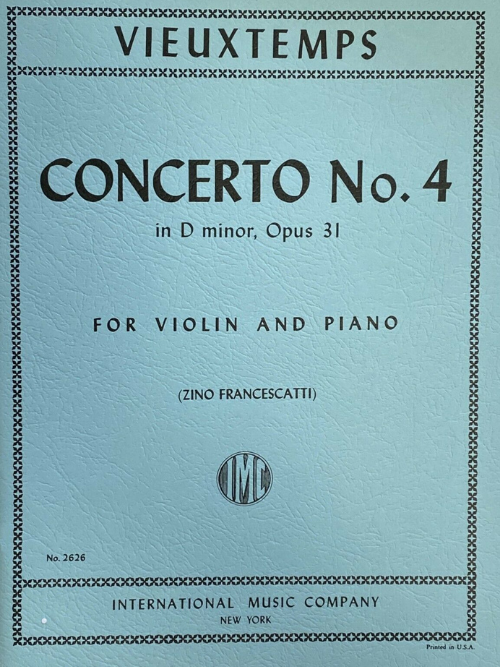IMC Vieuxtemps Concerto No.4 for violin and piano 2626