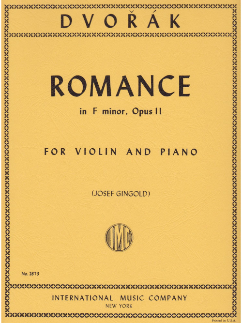 IMC Romance in F minor Op. 11 for Violin and Piano - Dvorak 2873