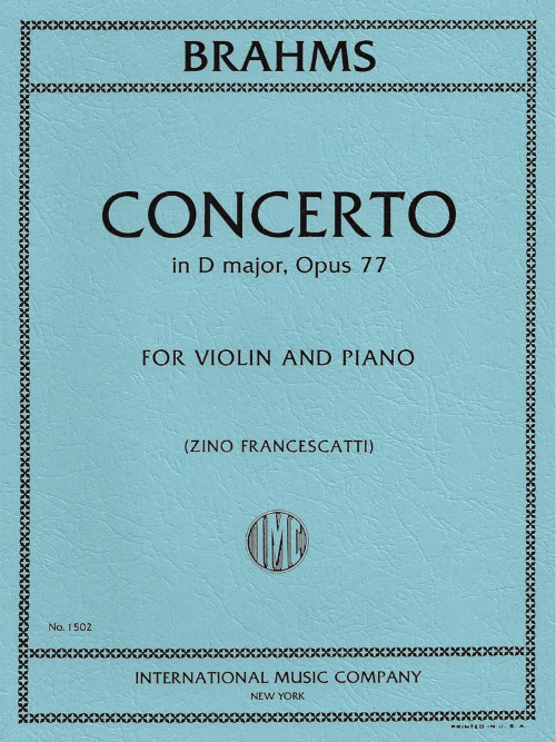 IMC Brahms Concerto in D major, Op77 for violin and piano no.1502