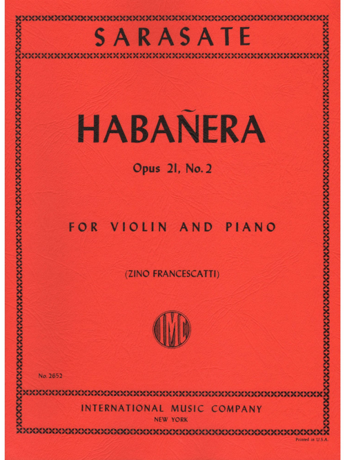 IMC Sarasate Habanera Op.21 No.2 for violin and piano No. 2652