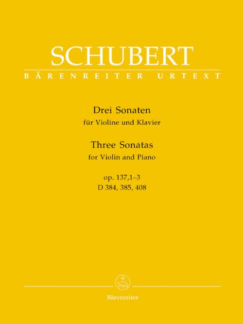 Baerenreiter Three Sonatas for Violin and Piano op. 137 44199 - Schubert