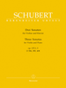 Baerenreiter Three Sonatas for Violin and Piano op. 137 44199 - Schubert