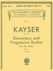 Hal Leonard Kayser Op. 20 Elementary and Progressive Studies for the Violin