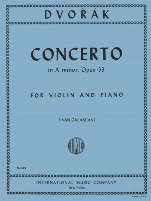 IMC Dvorak Concerto in A minor, op. 53 for violin and piano No.584