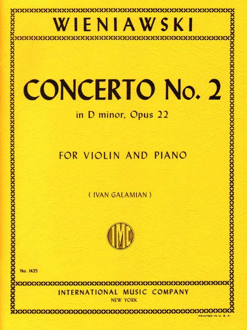 IMC Wieniawski Concerto No.2 in D minor op22 for violin and piano No.1425
