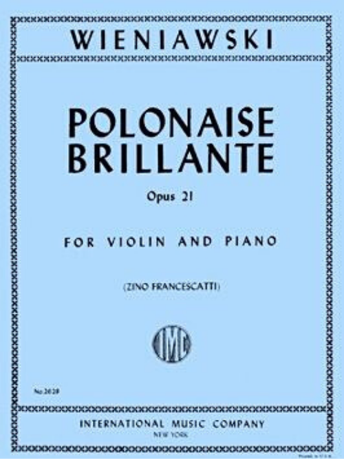 IMC Wieniawski Polonaise Brillante Op. 21 for violin and piano