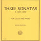 IMC Bach J. S. Three Sonatas S. 1027-1029 For Cello and Piano No. 882