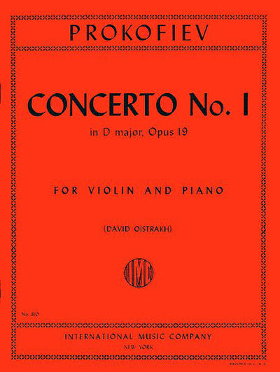 IMC Prokofiev Concerto No.1 in D major, op19 for violin and piano No.810