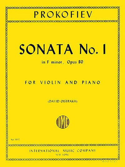 IMC Prokofiev Sonata No.1 in F minor, Op.80 for violin and piano 1892