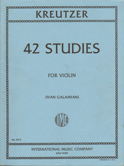 IMC 42 Studies for Violin - Kreutzer #2073