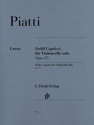 Hal Leonard Piatti 12 Caprices Opus 25 For Violoncello Solo