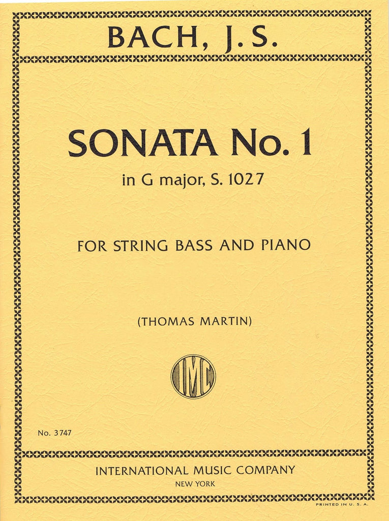 IMC Bach J.S. Sonata No. 1 in G major D. 1027 for String Bass and Piano No. 3747