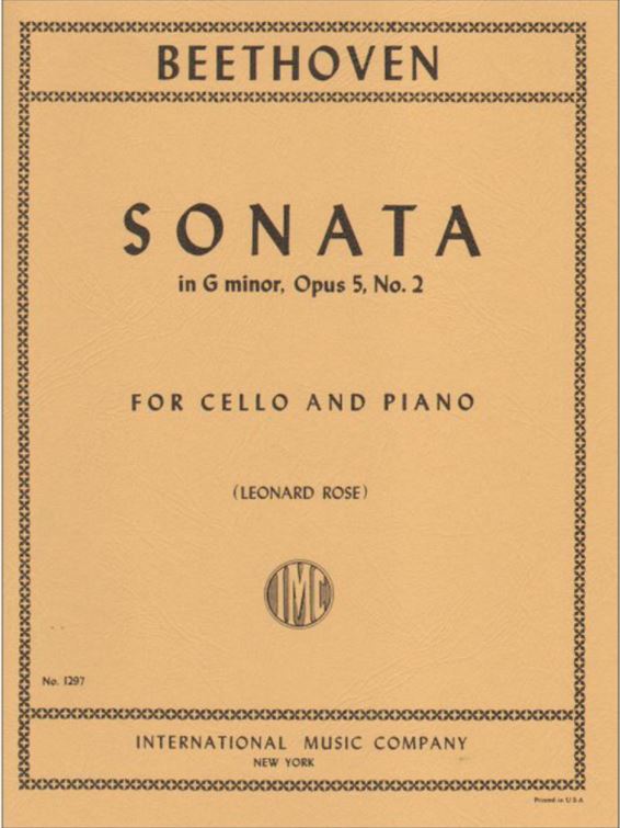 IMC Beethoven Sonata in G minor Opus 5 No. 2 For Cello and Piano No. 1297