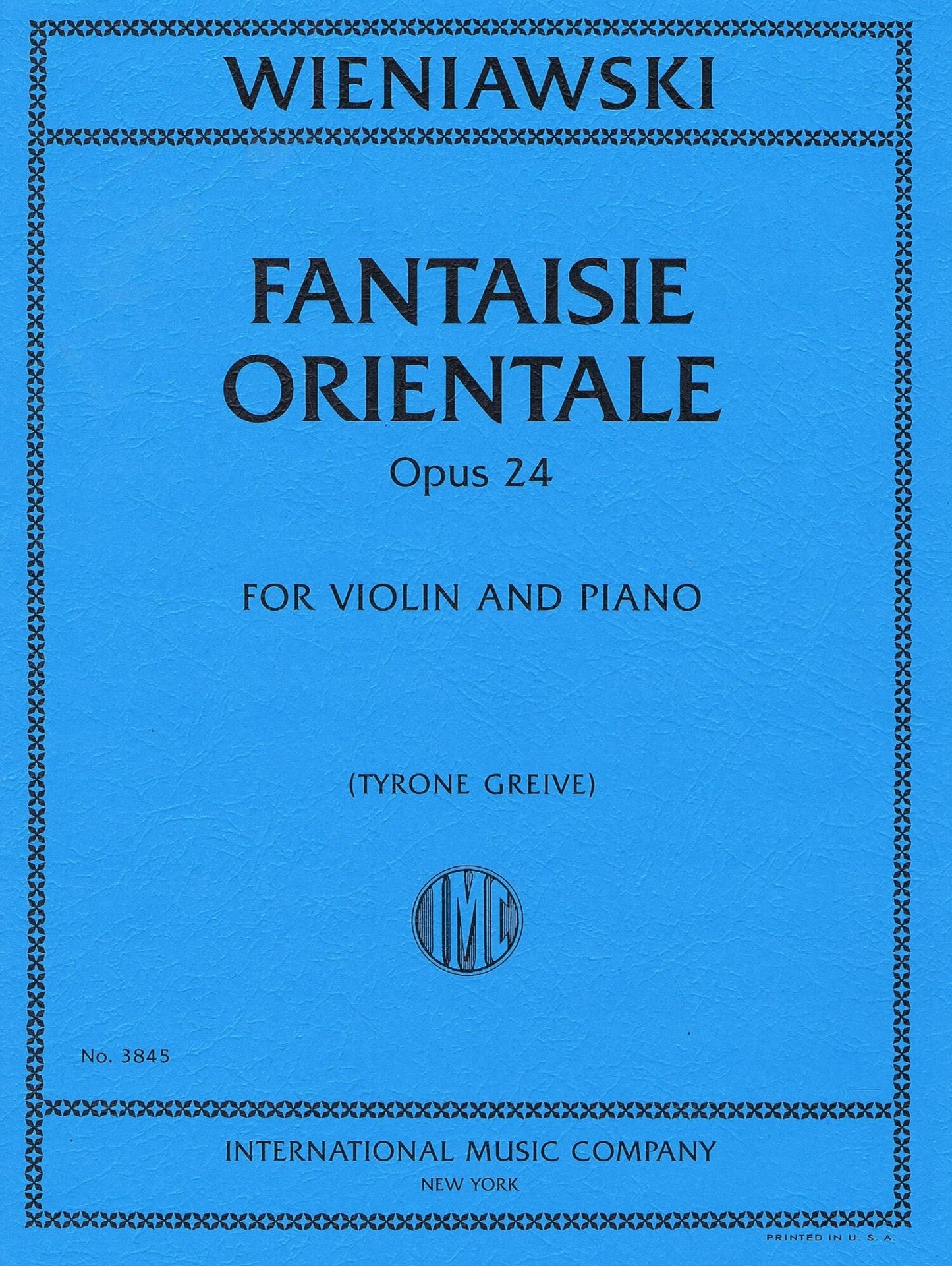 IMC Wieniawski Fantaisie Orientale op.24 No.3845