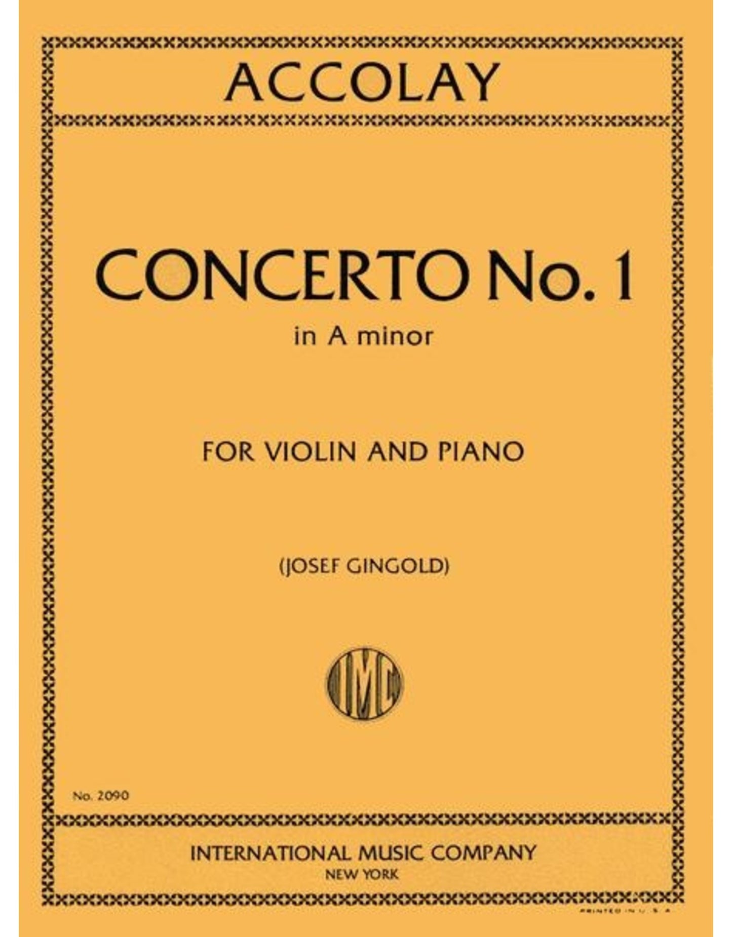 IMC Accolay Concerto No. 1 In A Minor #2090