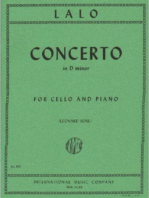IMC Lalo Concerto in D minor For Cello and Piano No. 858
