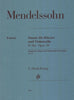 Hal Leonard Mendelssohn Sonata for Piano and Violoncello in D Major Op. 58