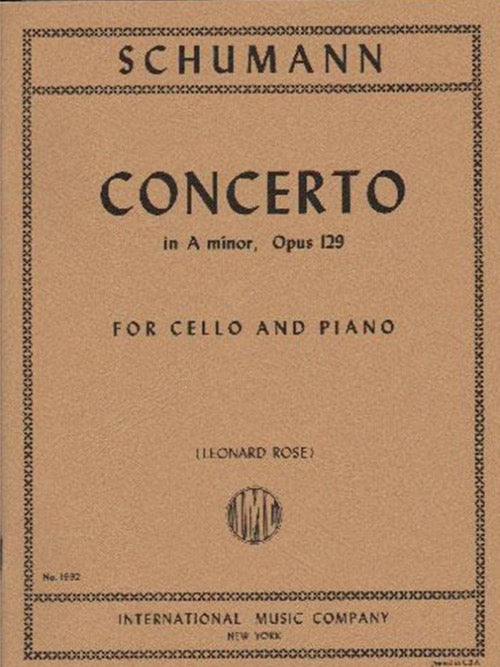 IMC Schumann Concerto in A Minor Opus 129 For Cello No. 3661